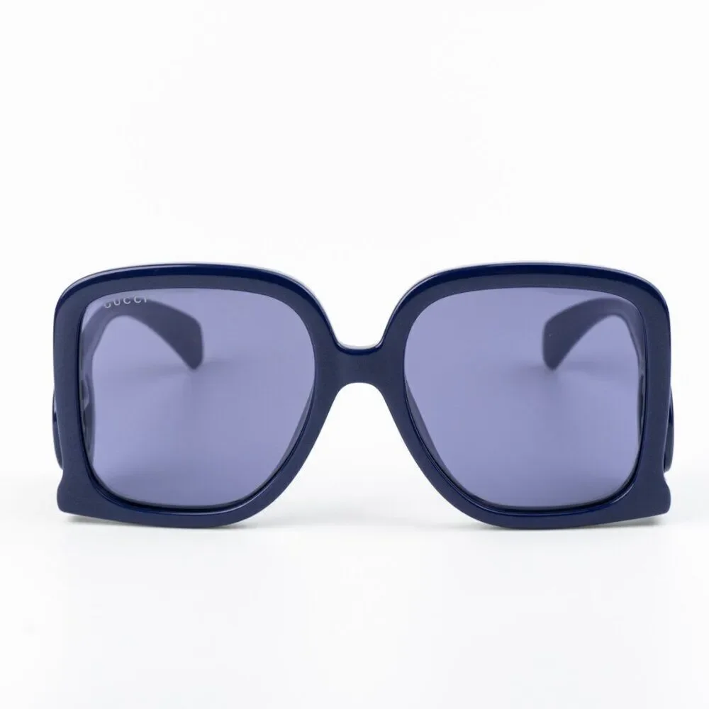 NEW Gucci GG1326S 006 Violet Silver Mirror Oversized Square Women Sunglasses